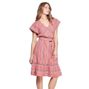 Universal Thread pink striped midi dress